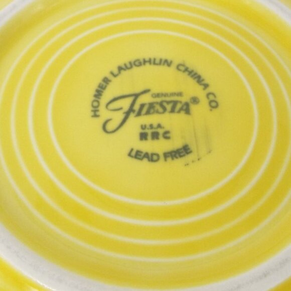 Pair of Fiesta Homer Laughlin USA Sunflower Yellow Cups and Saucers - Picture 11 of 13